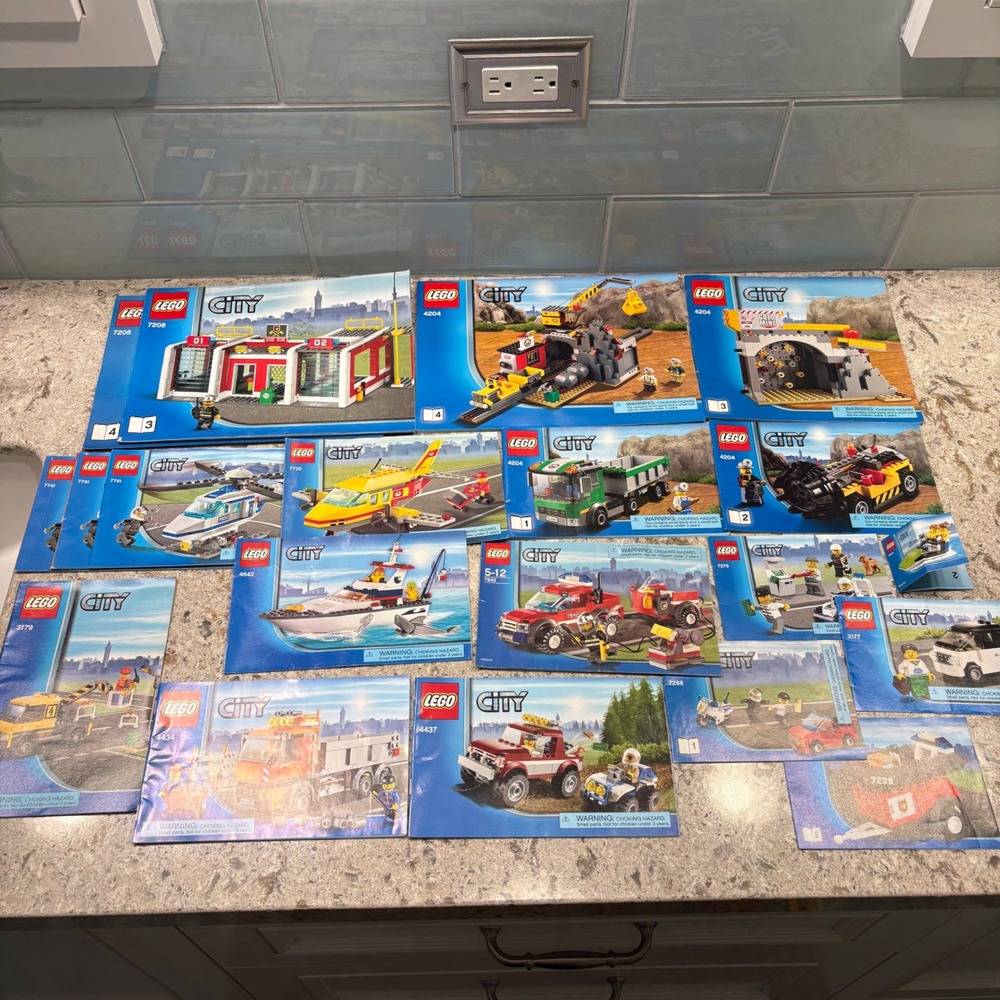 Lego City Instruction Manual Huge Lot‎ of 20 Manuals Only